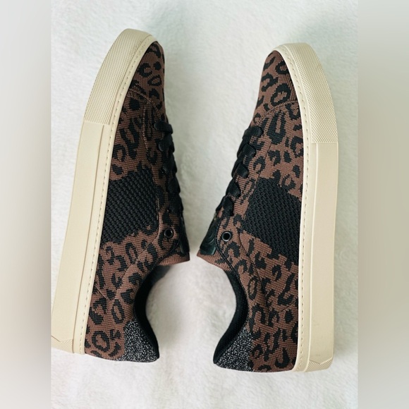 GREATS Brooklyn The Royale Knit Leopard Print Sneakers Size 8.5 W - Picture 6 of 9